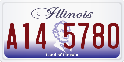 IL license plate A145780