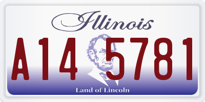 IL license plate A145781