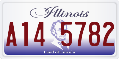 IL license plate A145782