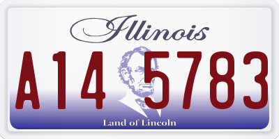 IL license plate A145783