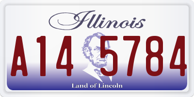 IL license plate A145784