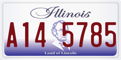 IL license plate A145785