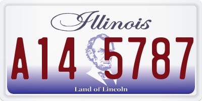 IL license plate A145787