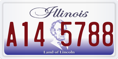 IL license plate A145788
