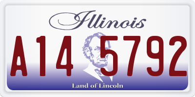 IL license plate A145792