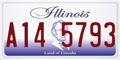 IL license plate A145793