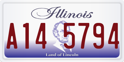 IL license plate A145794