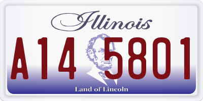 IL license plate A145801