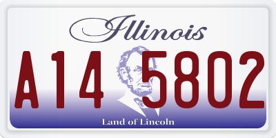 IL license plate A145802
