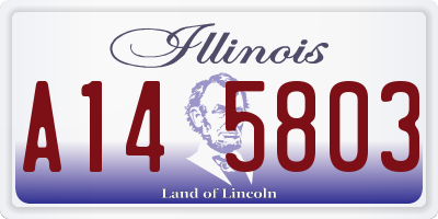 IL license plate A145803