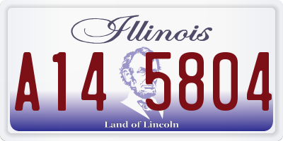 IL license plate A145804
