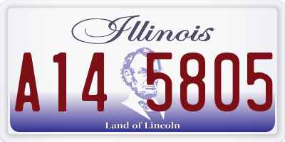 IL license plate A145805