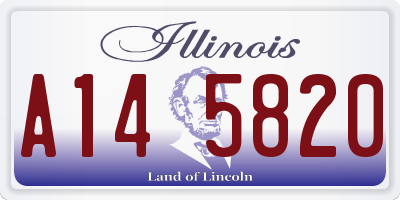 IL license plate A145820