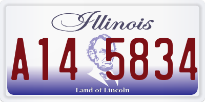 IL license plate A145834