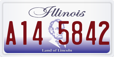 IL license plate A145842