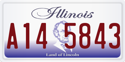 IL license plate A145843