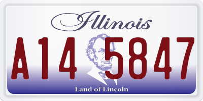 IL license plate A145847