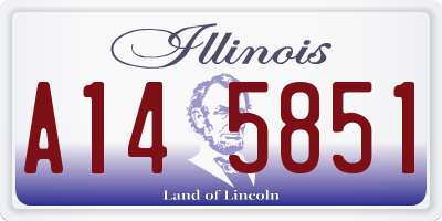 IL license plate A145851