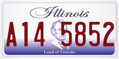 IL license plate A145852
