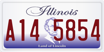 IL license plate A145854