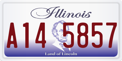 IL license plate A145857