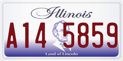 IL license plate A145859