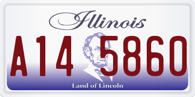 IL license plate A145860