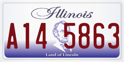 IL license plate A145863