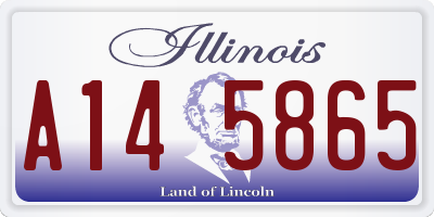 IL license plate A145865