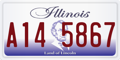 IL license plate A145867