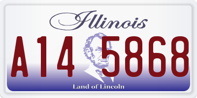 IL license plate A145868