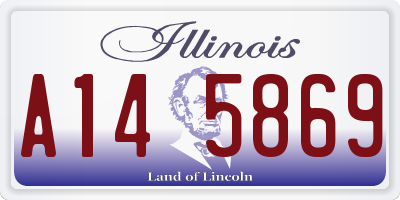 IL license plate A145869