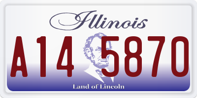 IL license plate A145870