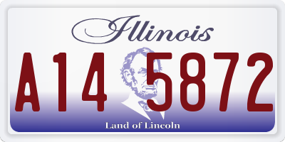 IL license plate A145872