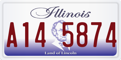 IL license plate A145874