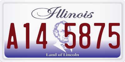 IL license plate A145875