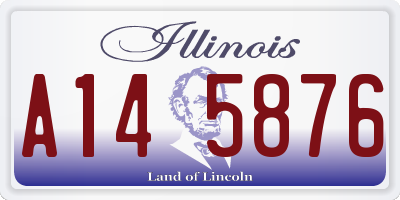 IL license plate A145876