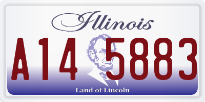 IL license plate A145883