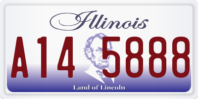 IL license plate A145888