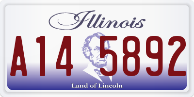 IL license plate A145892