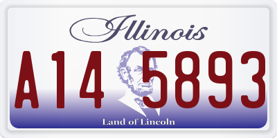 IL license plate A145893