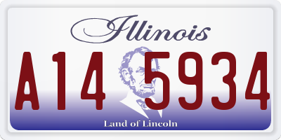 IL license plate A145934