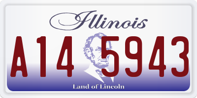 IL license plate A145943