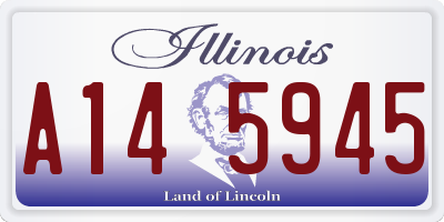 IL license plate A145945