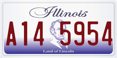 IL license plate A145954