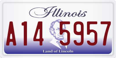 IL license plate A145957