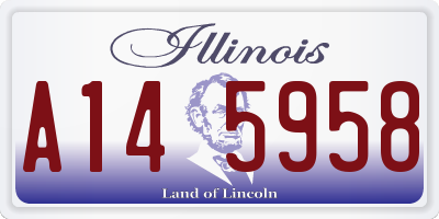 IL license plate A145958
