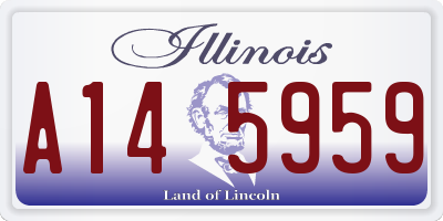 IL license plate A145959
