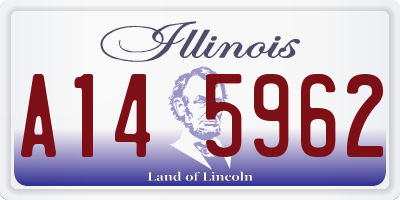 IL license plate A145962