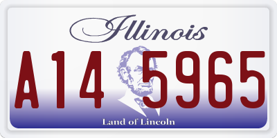 IL license plate A145965